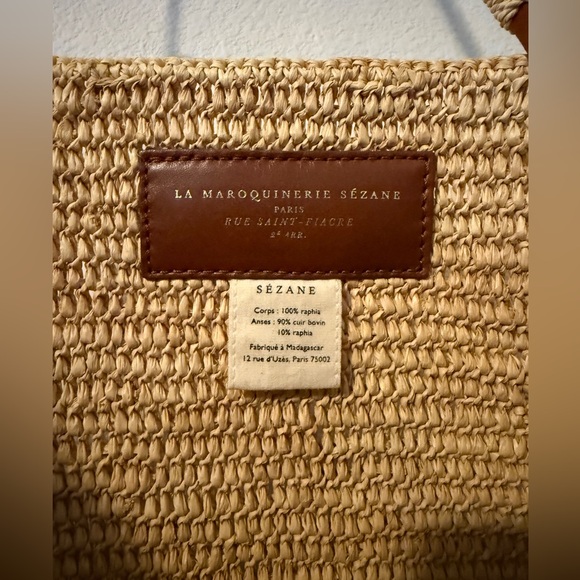 Like New - Sezane Gaby Woven Raffia Tote Bag - Picture 5 of 6